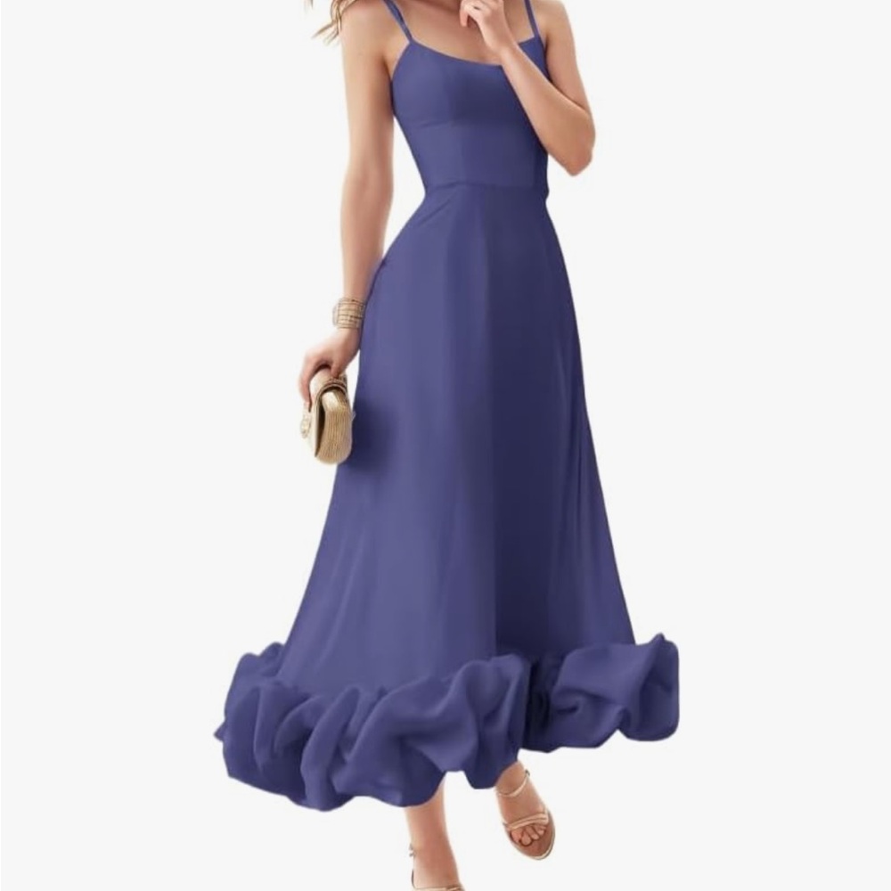 NWOT Purple Ruffled Tiered Dress
